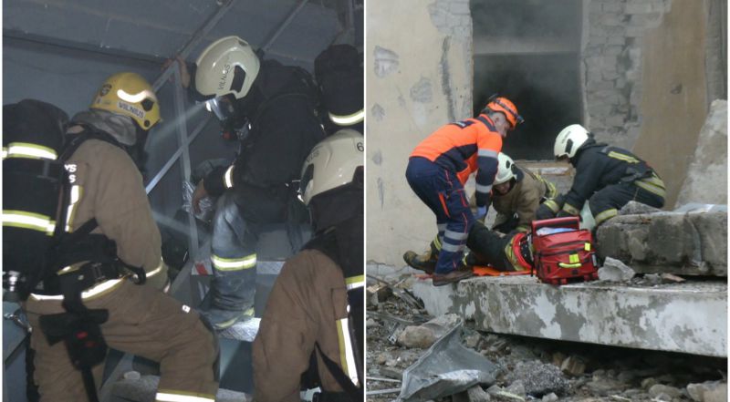 Neeilinės pratybos Vilniuje – tarnybos mokėsi valdyti ekstremalias situacijas