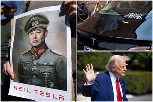 JAV planuojami protestai prieš D. Trumpą ir E. Muską
