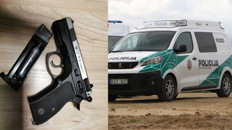 Kėdainiuose į butą įsibrovę asmenys grasino daiktu, panašiu į ginklą
