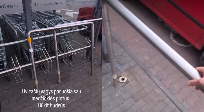 Šį lipduką prie parduotuvės pamatęs vyras pakraupo: įspėja visus – galite pakliūti į spąstus