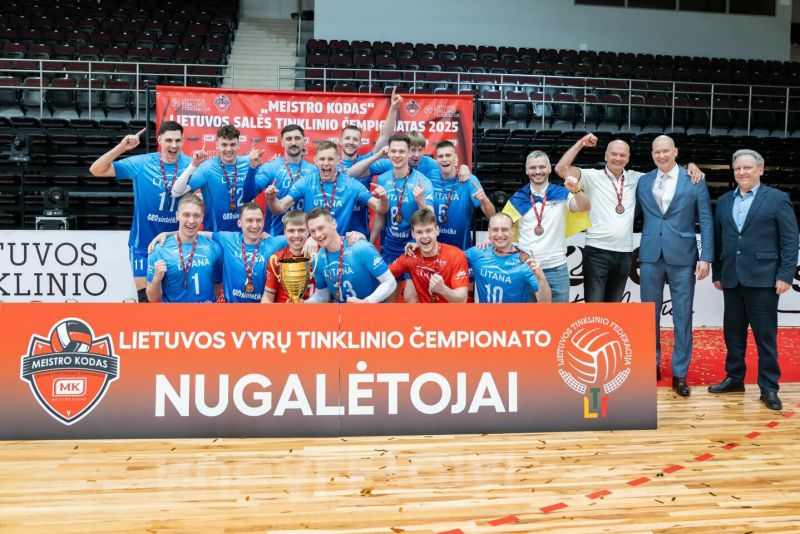 Gargždų „Amber Volley“ tinklininkai nutraukė šiauliečių pergalių seriją ir apgynė Lietuvos čempionų titulą